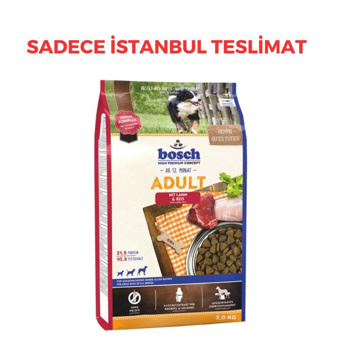 Bosch Pirinçli ve Kuzu Etli Tüm Irklar Yetişkin Kuru Köpek Maması 15 kg