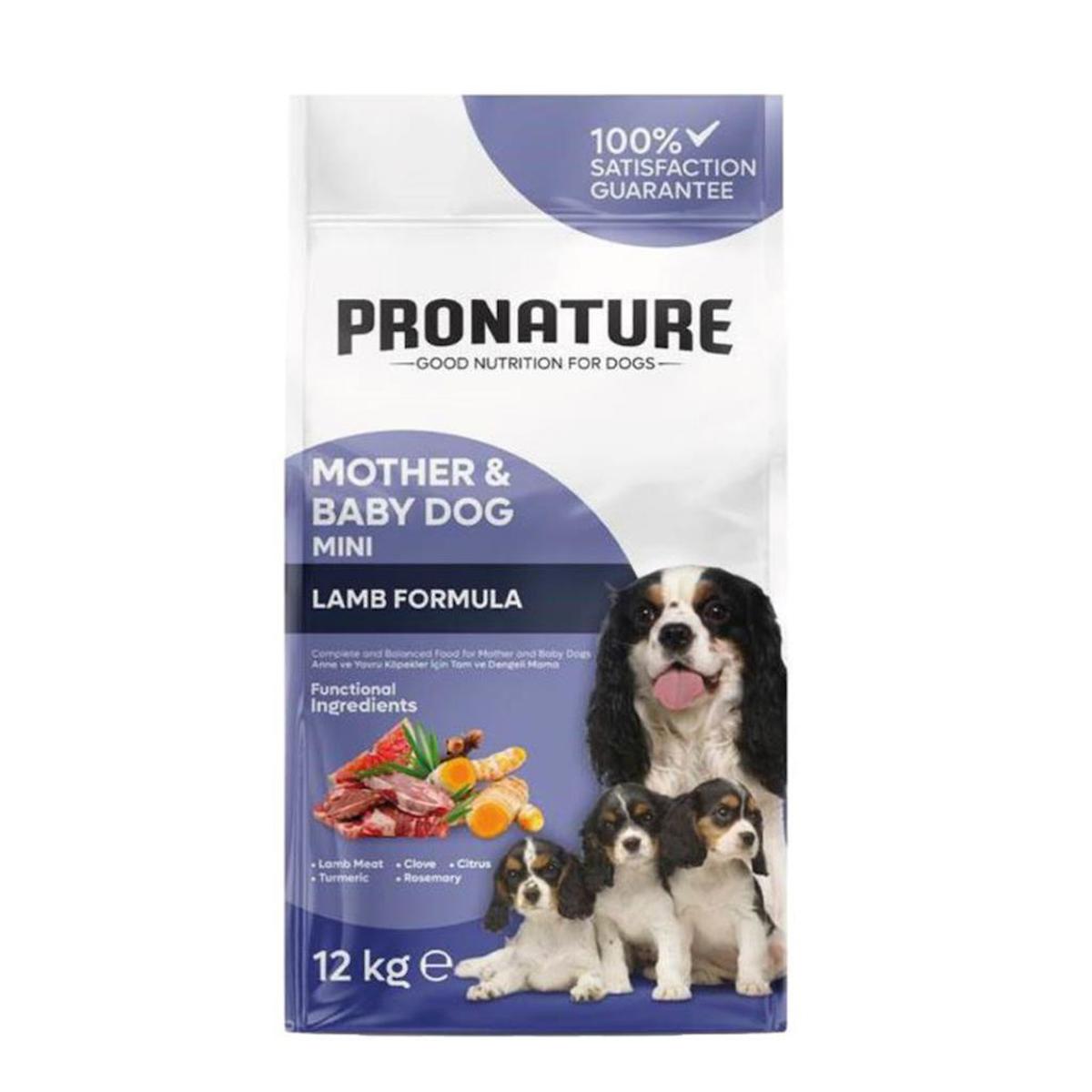 Pronature Kuzu Etli Tüm Irklar Anne ve Yavru Kuru Köpek Maması 12 kg
