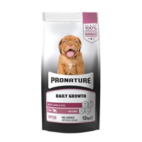 Pronature Daily Growth Kuzu Etli ve Pirinçli Tüm Irklar Yavru Kuru Köpek Maması 12 kg