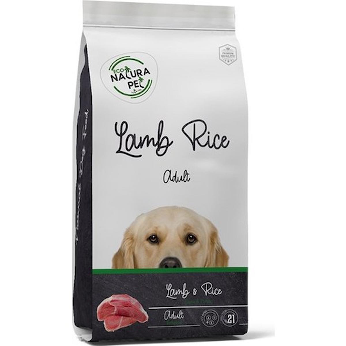 Natura Pet Pirinçli ve Kuzu Etli Tüm Irklar Yetişkin Kuru Köpek Maması 15 kg