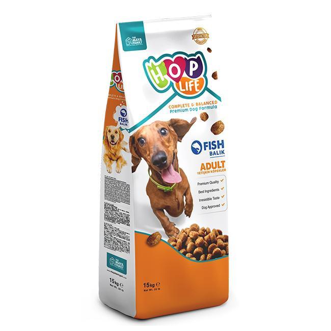 Hop Life Fish Balıklı Tüm Irklar Yetişkin Kuru Köpek Maması 15 kg