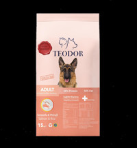 Teodor Sağlıklı Büyüme Pirinçli ve Somonlu Tüm Irklar Yetişkin Kuru Köpek Maması 15 kg
