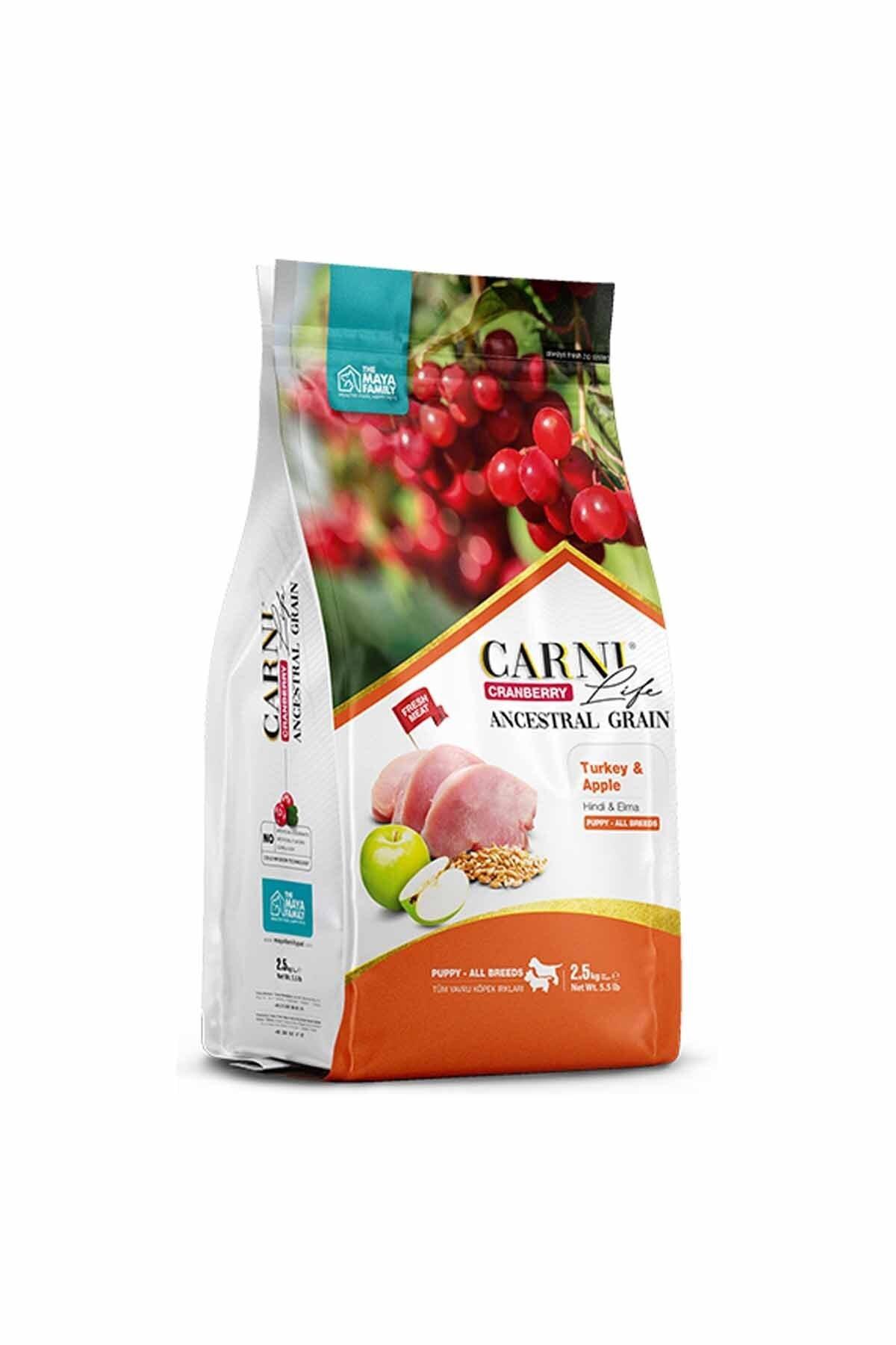 Carni Life Cranberry Elmalı ve Hindili Tüm Irklar Yetişkin Kuru Köpek Maması 2.5 kg