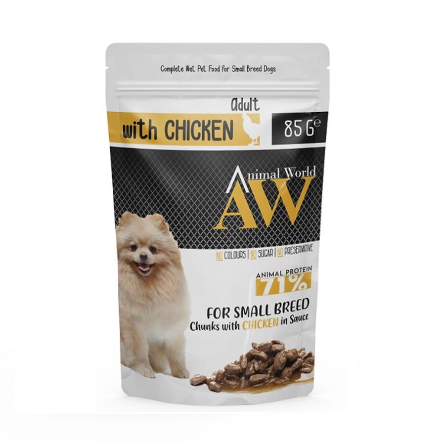 Animal World Tavuklu Küçük Irk Yetişkin Kuru Köpek Maması 85 gr
