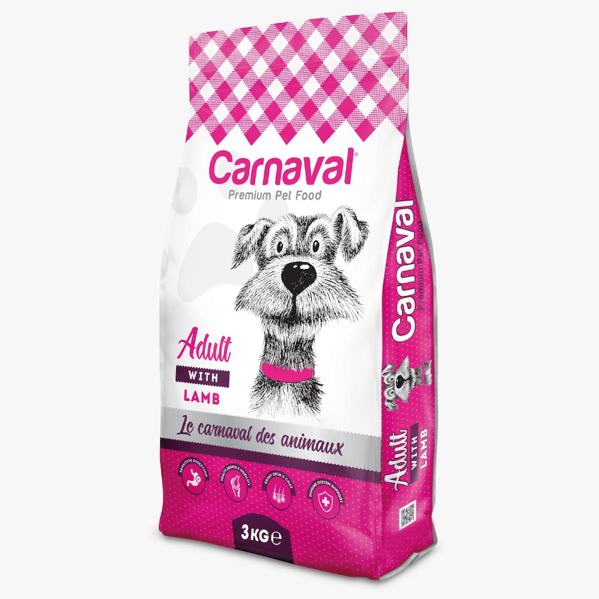 Carnaval Premium Kuzu Etli Tüm Irklar Yetişkin Kuru Köpek Maması 3 kg