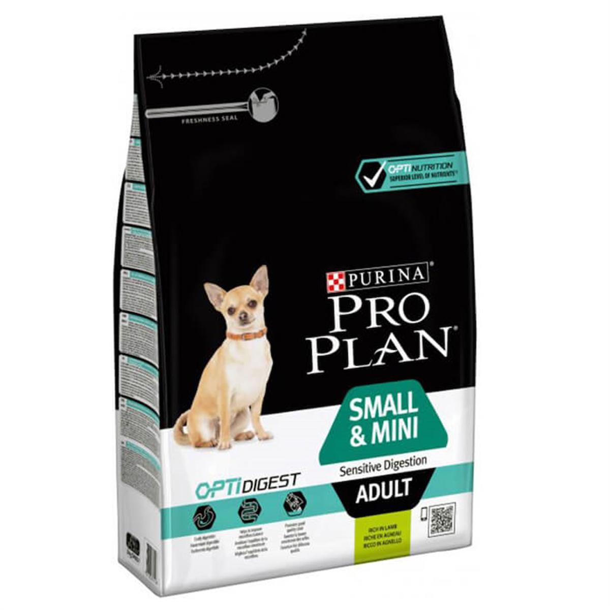 Pro Plan Opti Digest Kuzu Etli ve Pirinçli Küçük ve Mini Irk Yetişkin Kuru Köpek Maması 3 kg