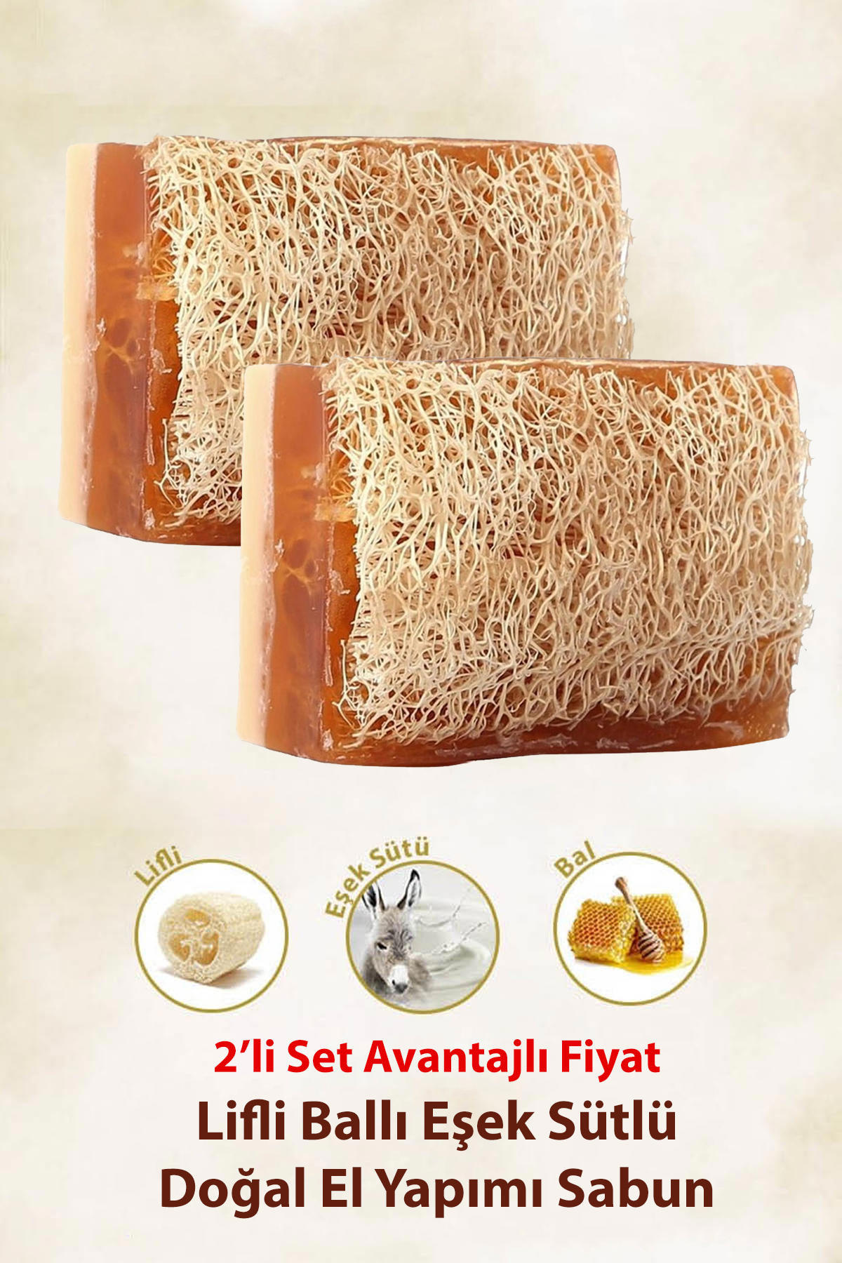 Arap Makyaj Dünyası Eşek Sütü Sabunu 2x120 gr