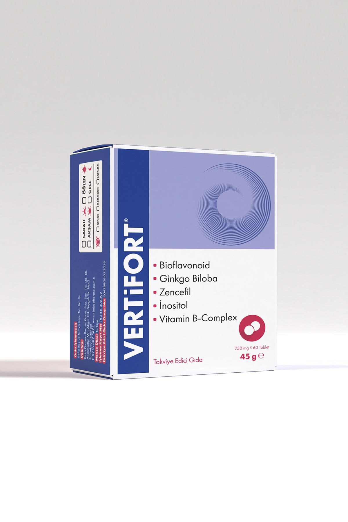 Vertifort Ginko Biloba Aromalı Unisex Vitamin 60 Tablet