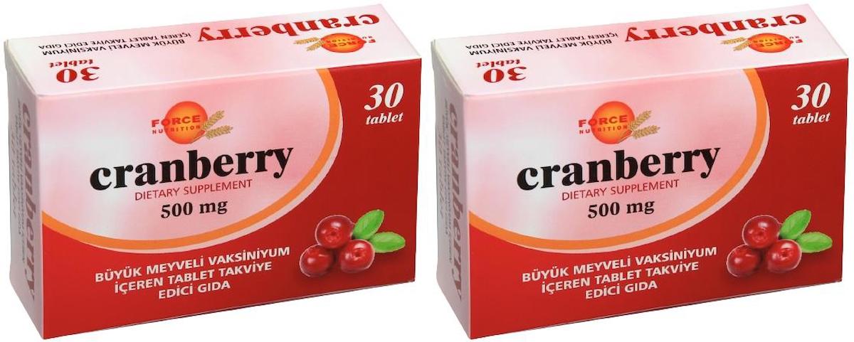 Force Nutrition Cranberry Aromalı Unisex Vitamin 2x30 Tablet