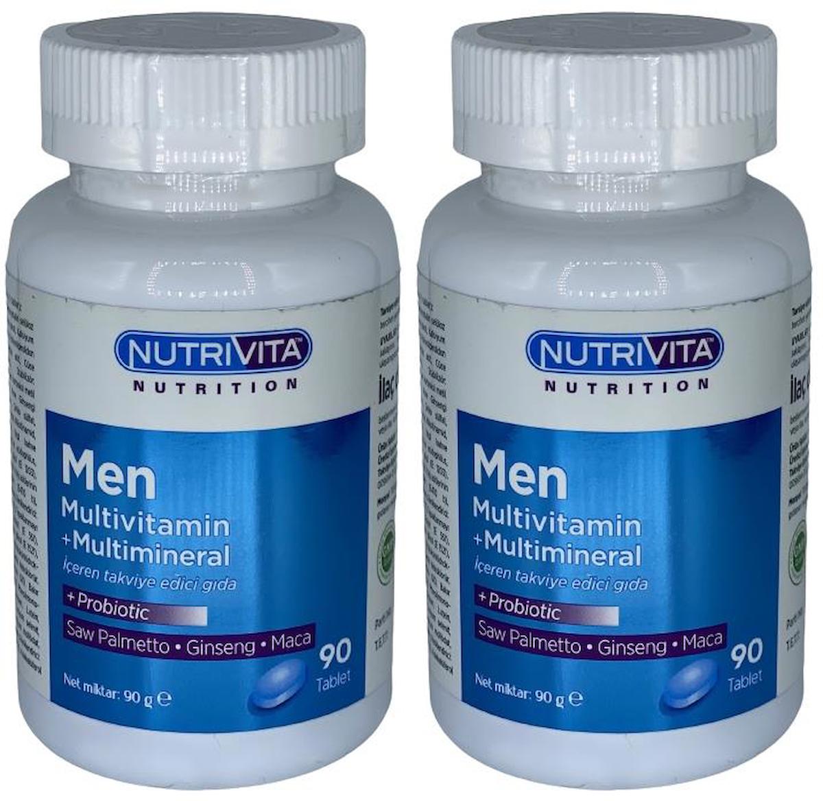 Nutrivita Nutrition Ginseng Sade Erkek Vitamin 2x90 Tablet