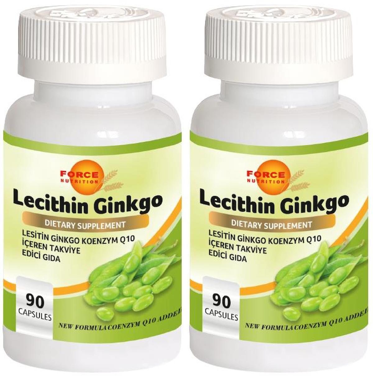 Force Nutrition Lesitin Ginkgo Koenzim Q10 Aromasız Unisex Vitamin 2x90 Kapsül