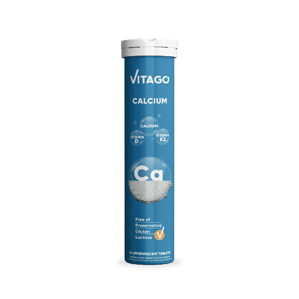 Vitago Calcium Aromasız Unisex Vitamin 20 Tablet