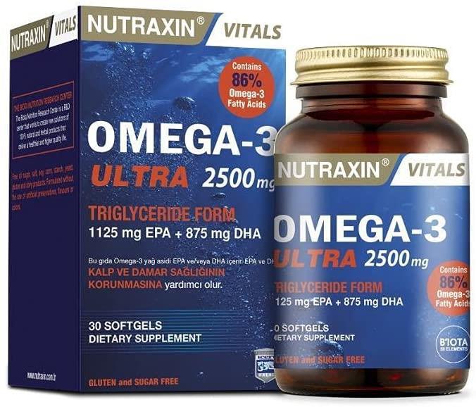 Nutraxin Plus Omega-3 Aromasız Unisex Vitamin 30 Tablet