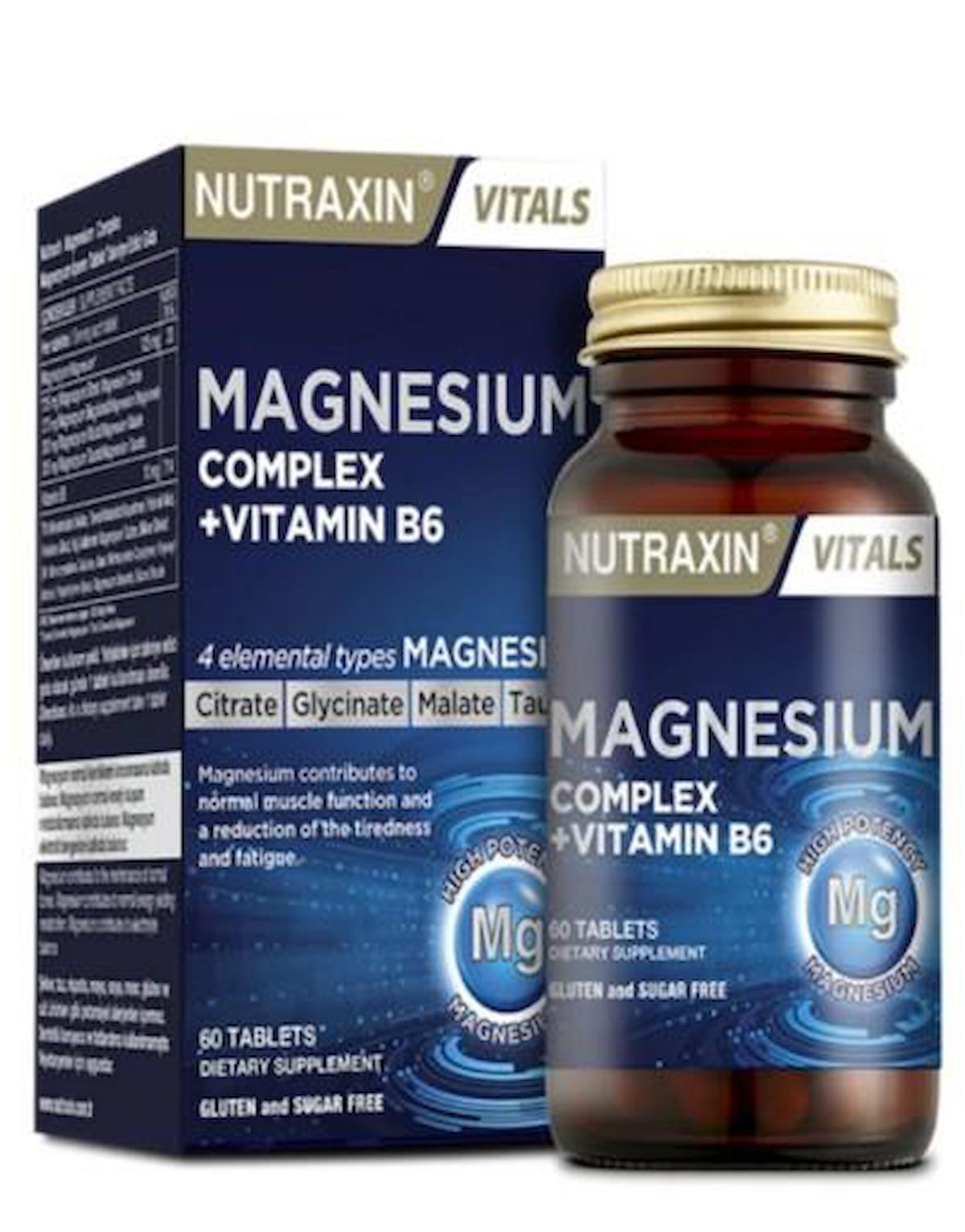 Nutraxin Plus Magnezyum Aromasız Unisex Vitamin 60 Tablet