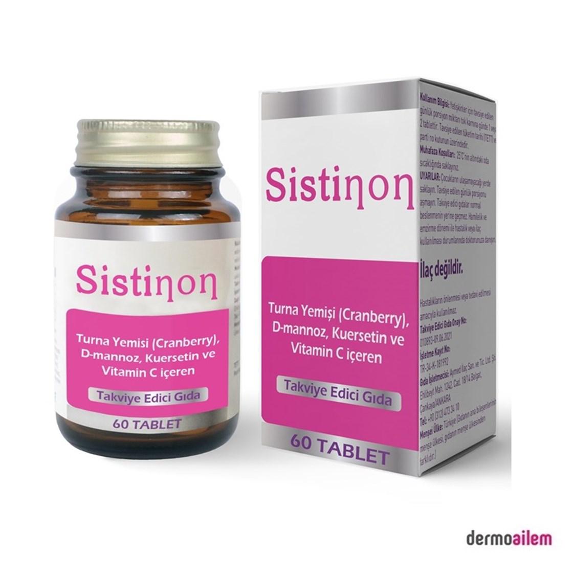 Aymed İlaç Sistinon Sade Unisex Vitamin 60 Tablet