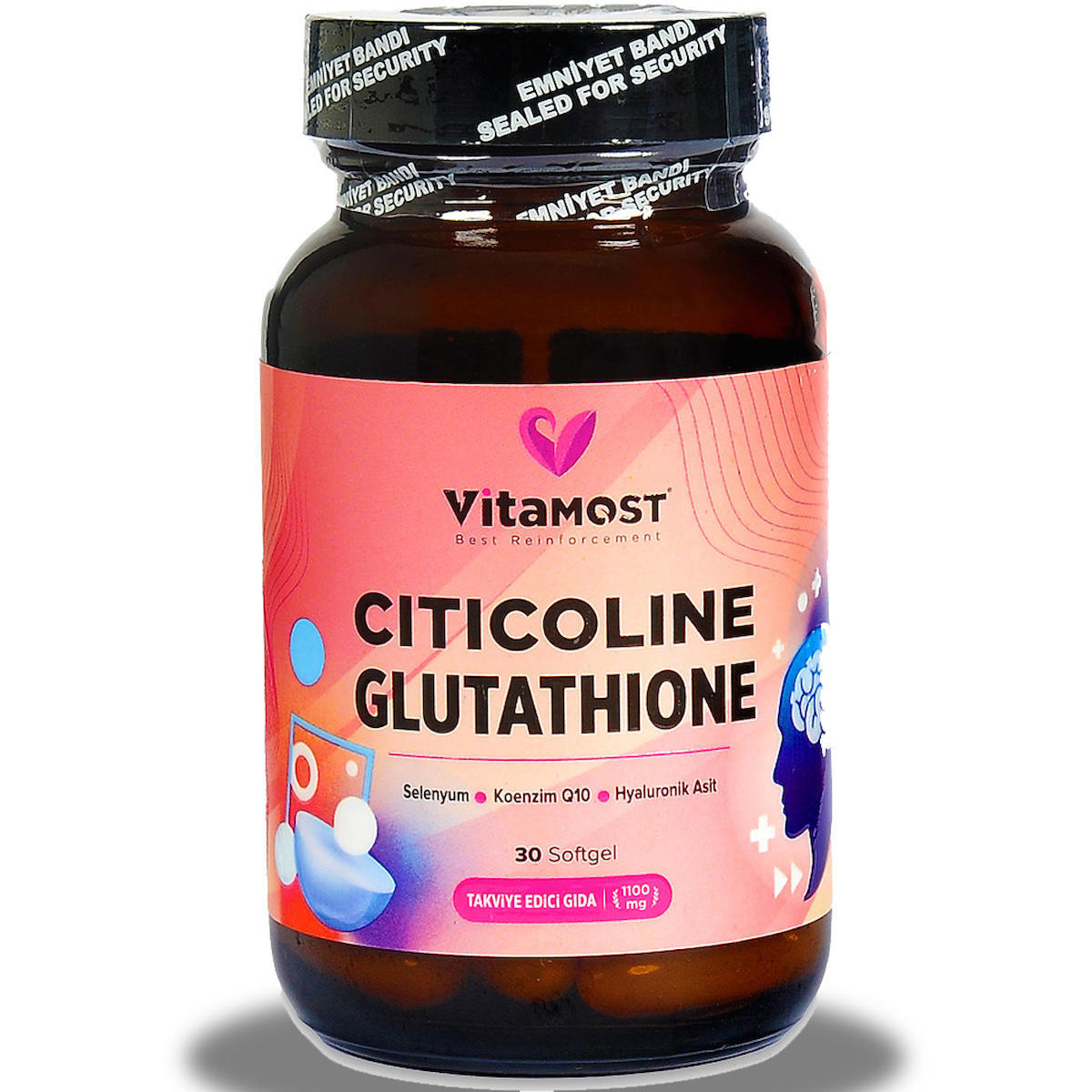 Vitamost Citicoline Glutathione Sade Unisex Vitamin 30 Kapsül