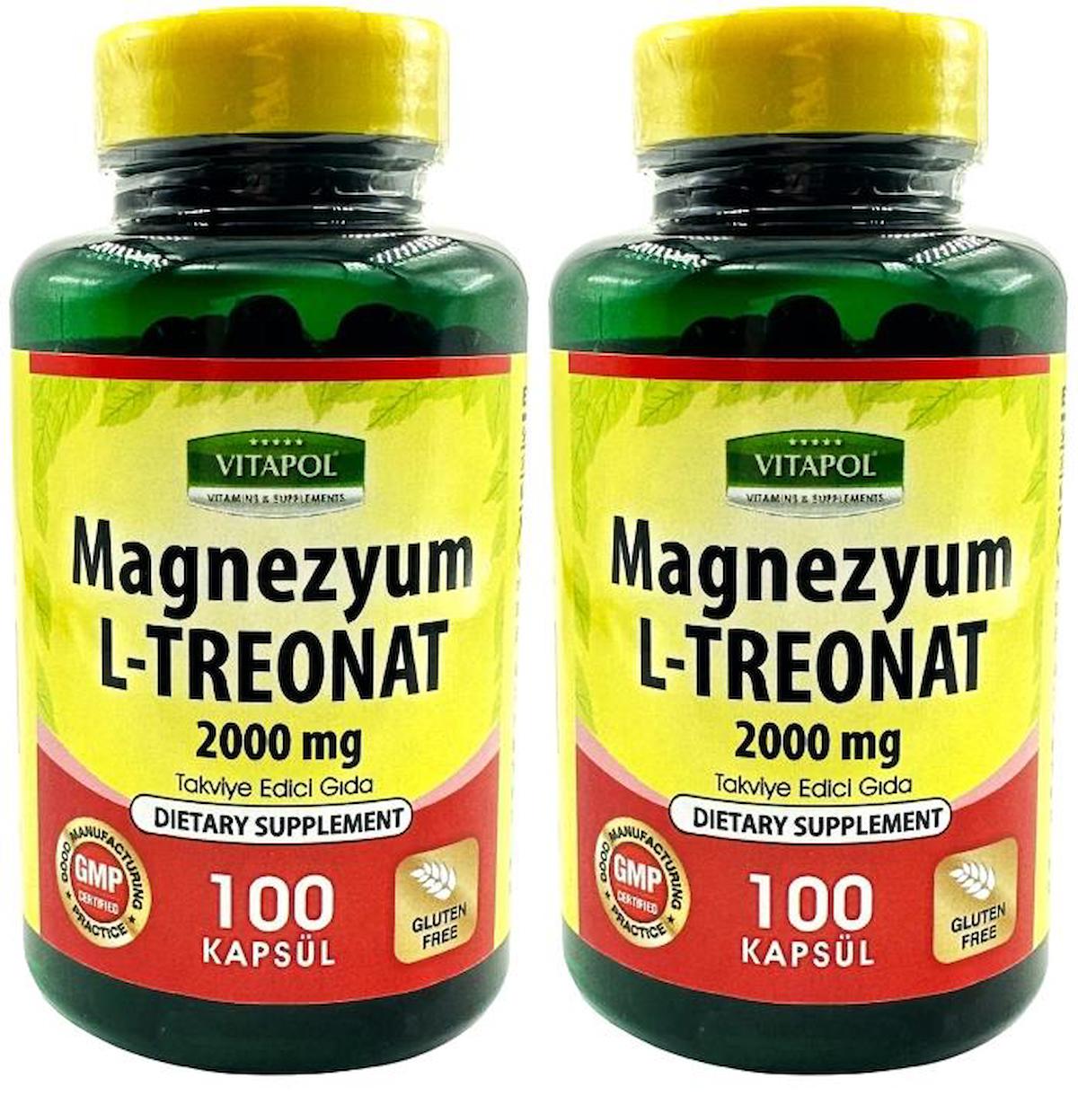 Vitapol Magnezyum L-Treonat Aromasız Unisex Vitamin 2x100 Kapsül