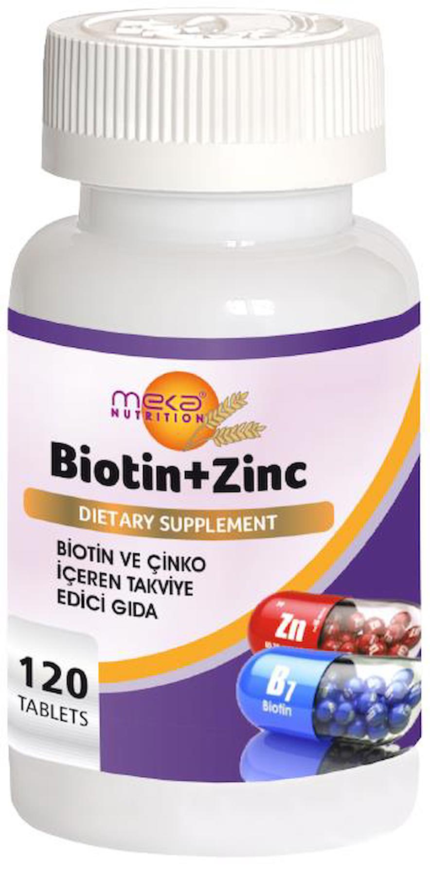 Meka Nutrition Biotin Aromasız Unisex Vitamin 120 Tablet