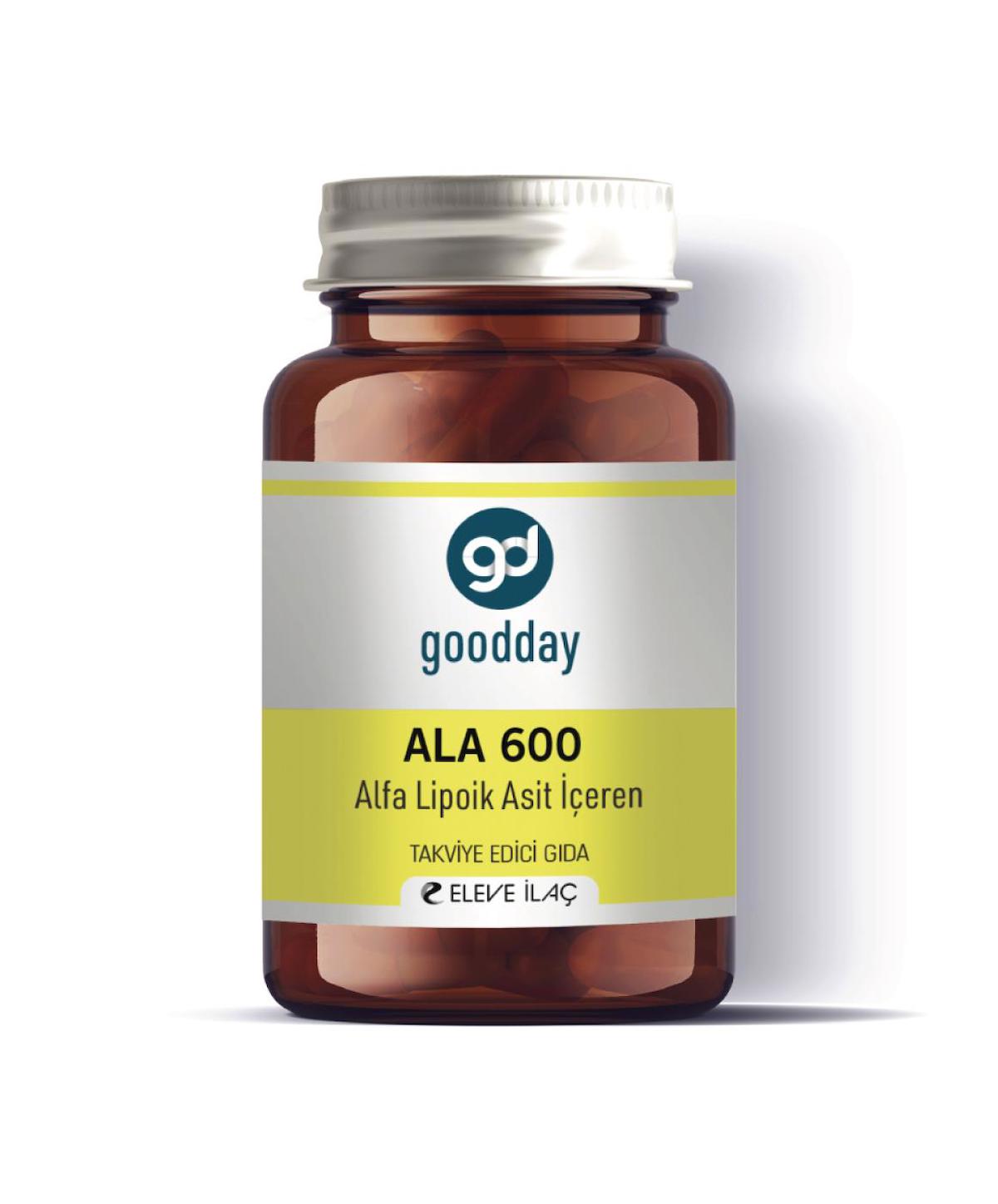 Goodday Alfa Lipoik Asit (Ala600) Aromasız Unisex Vitamin 60 Kapsül