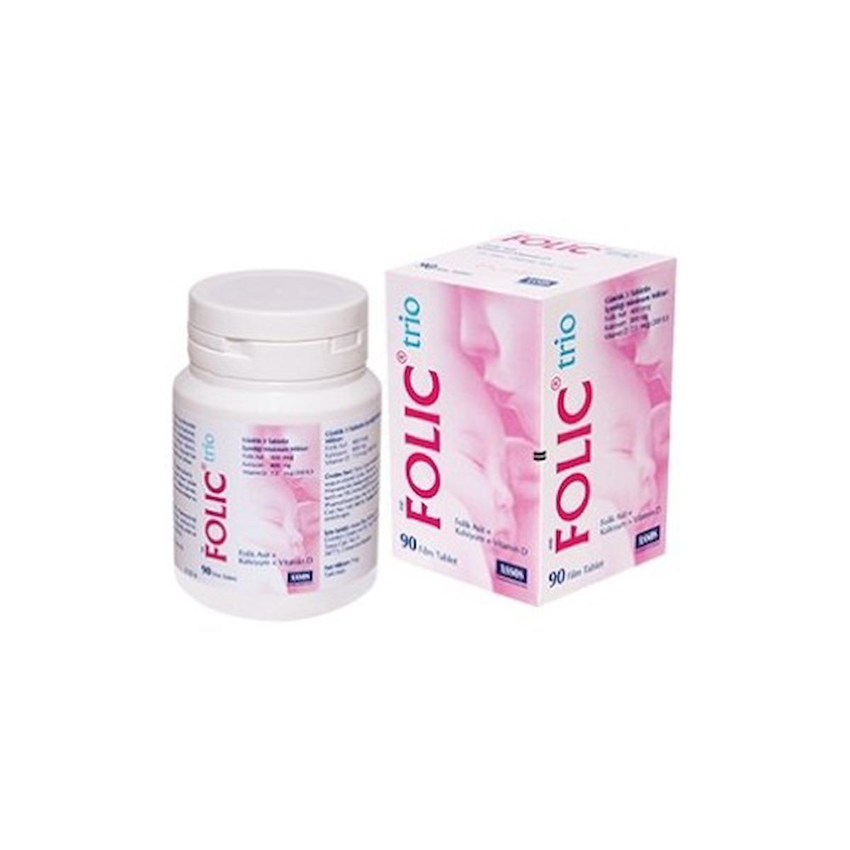 Assos Folic Trio Film Sade Unisex Vitamin 90 Tablet