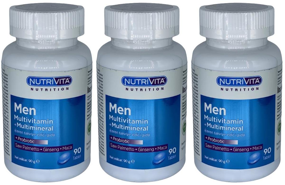 Nutrivita Nutrition Ginseng Sade Erkek Vitamin 3x90 Tablet