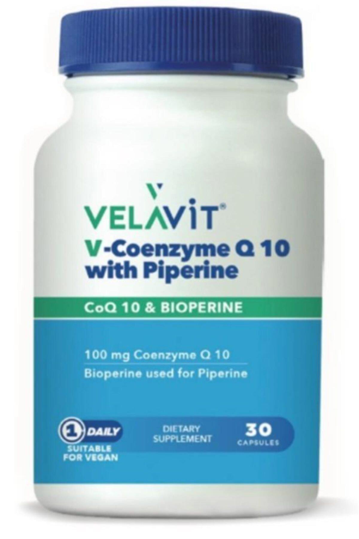 Velavit V-Coenzym Q10 With Piperine Aromasız Unisex Vitamin 30 Tablet