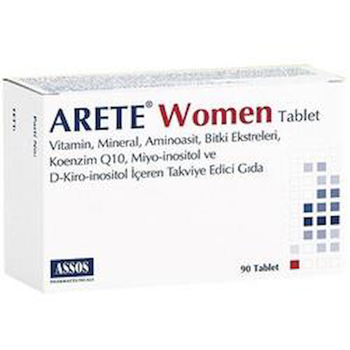 Assos Arete Women Sade Kadın Vitamin 90 Tablet