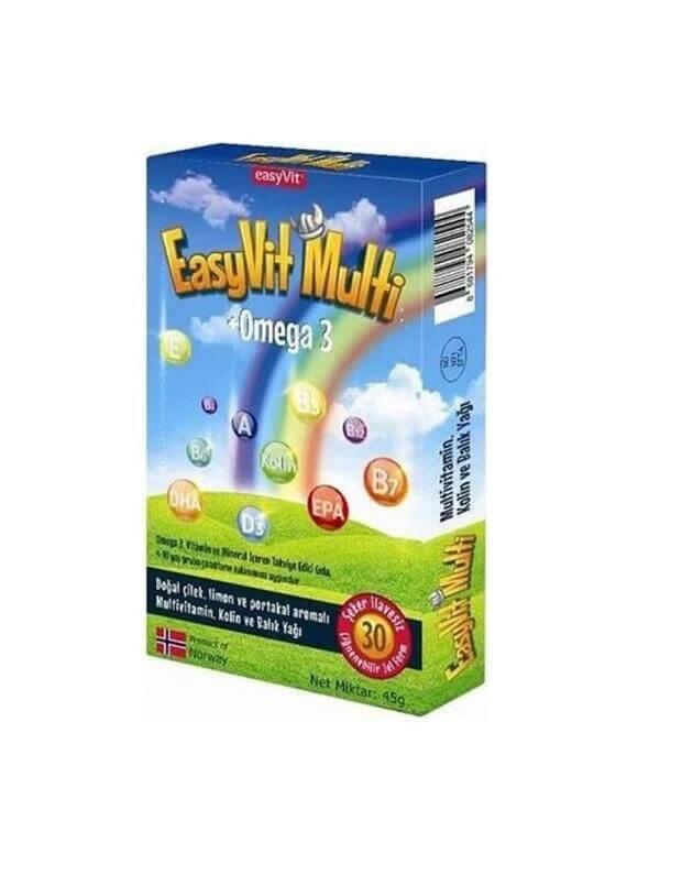 Easyfishoil Multi A - D3 Aromalı Çocuk Vitamin 30 Tablet