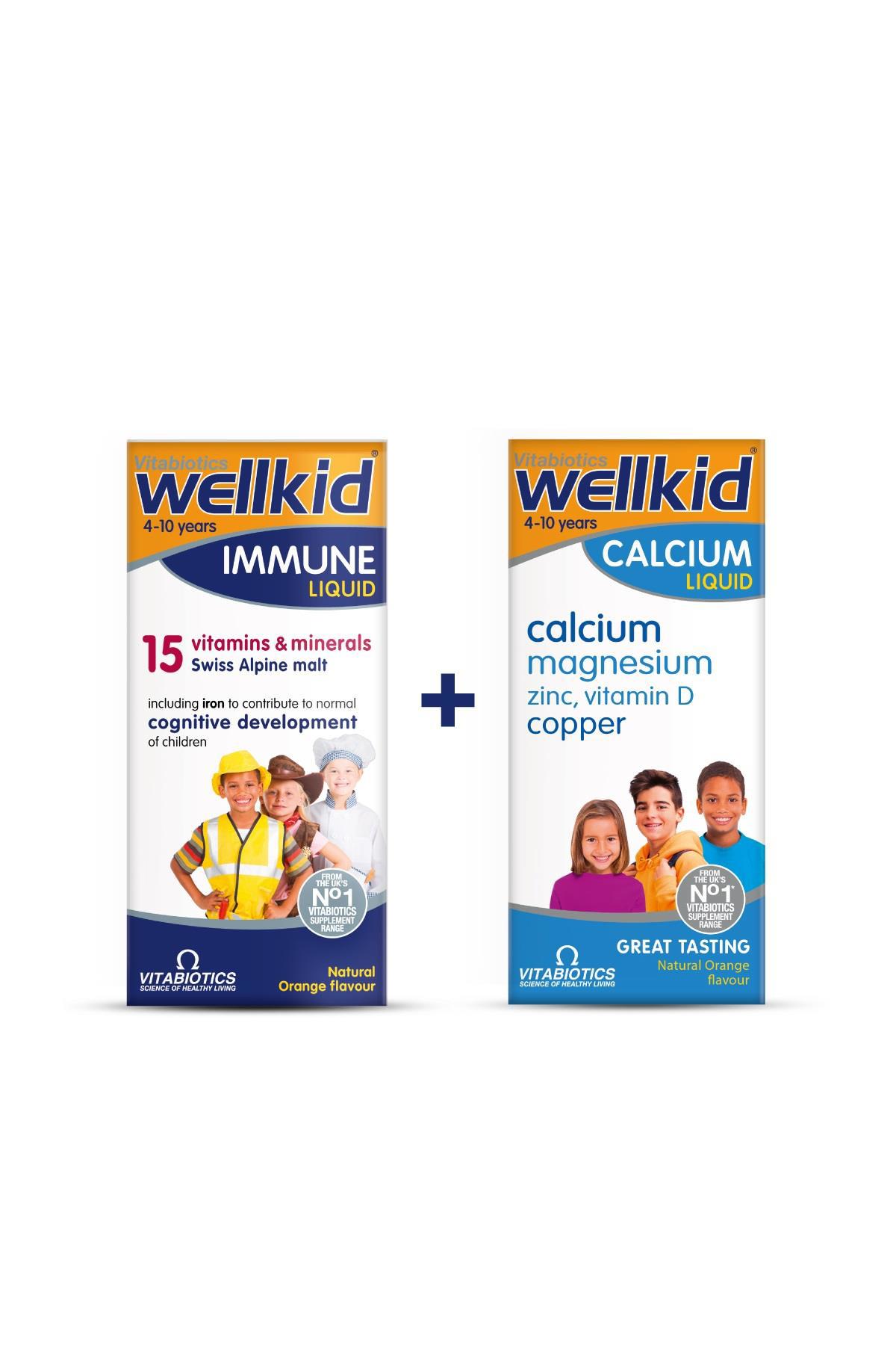 Wellkid Immune Liquid Calcium Liquid Aromalı Çocuk Vitamin 150 ml