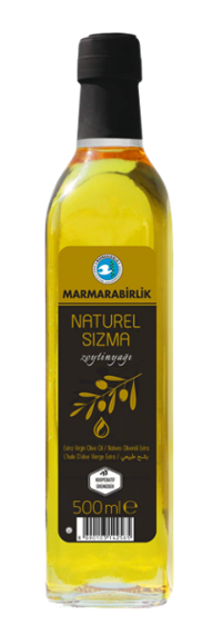 Marmarabirlik Natürel Polifenolsüz Soğuk Sıkım Olgun Hesap Cam Sızma Zeytinyağı 0.5 lt