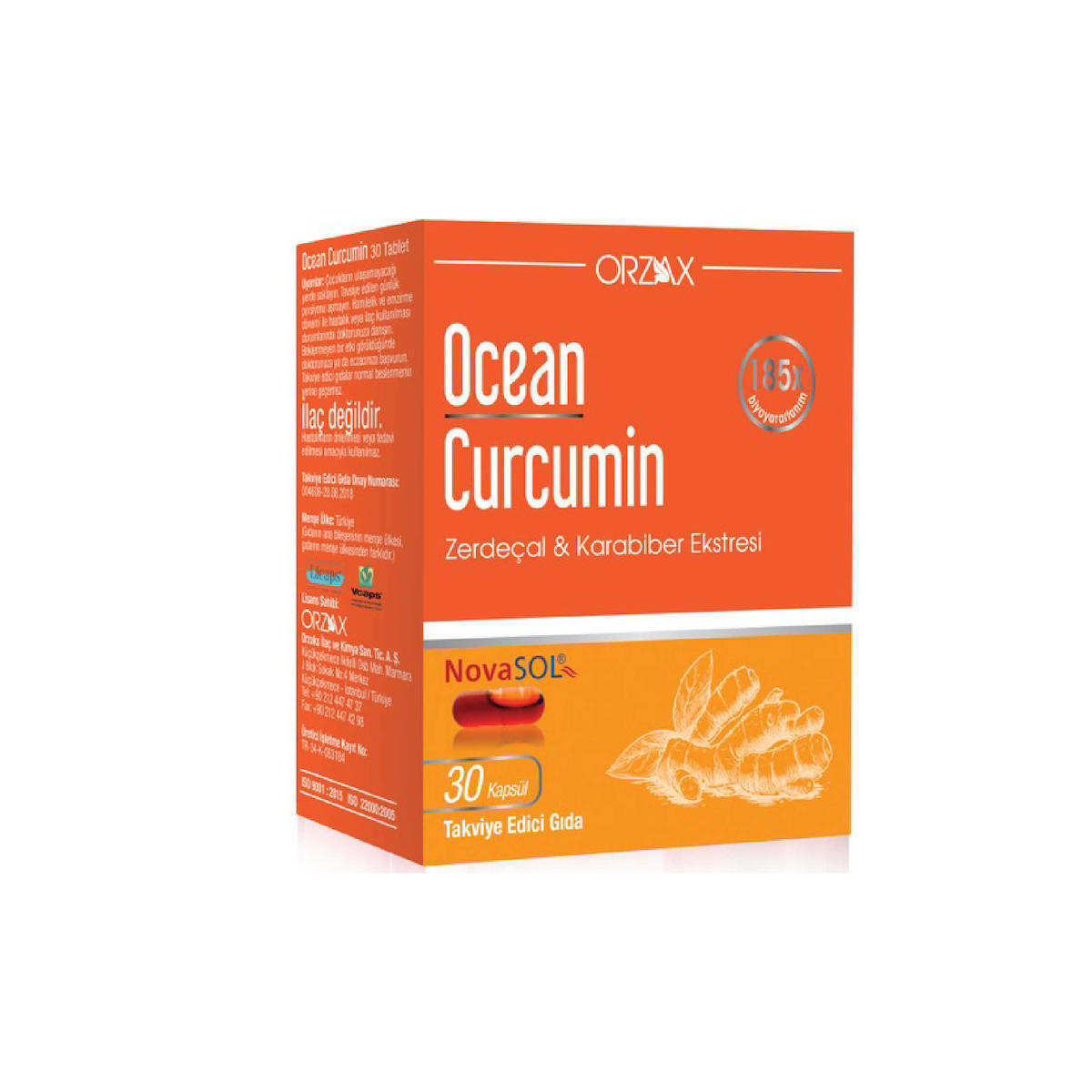 Ocean Curcumin Aromasız Unisex Vitamin 30 Tablet
