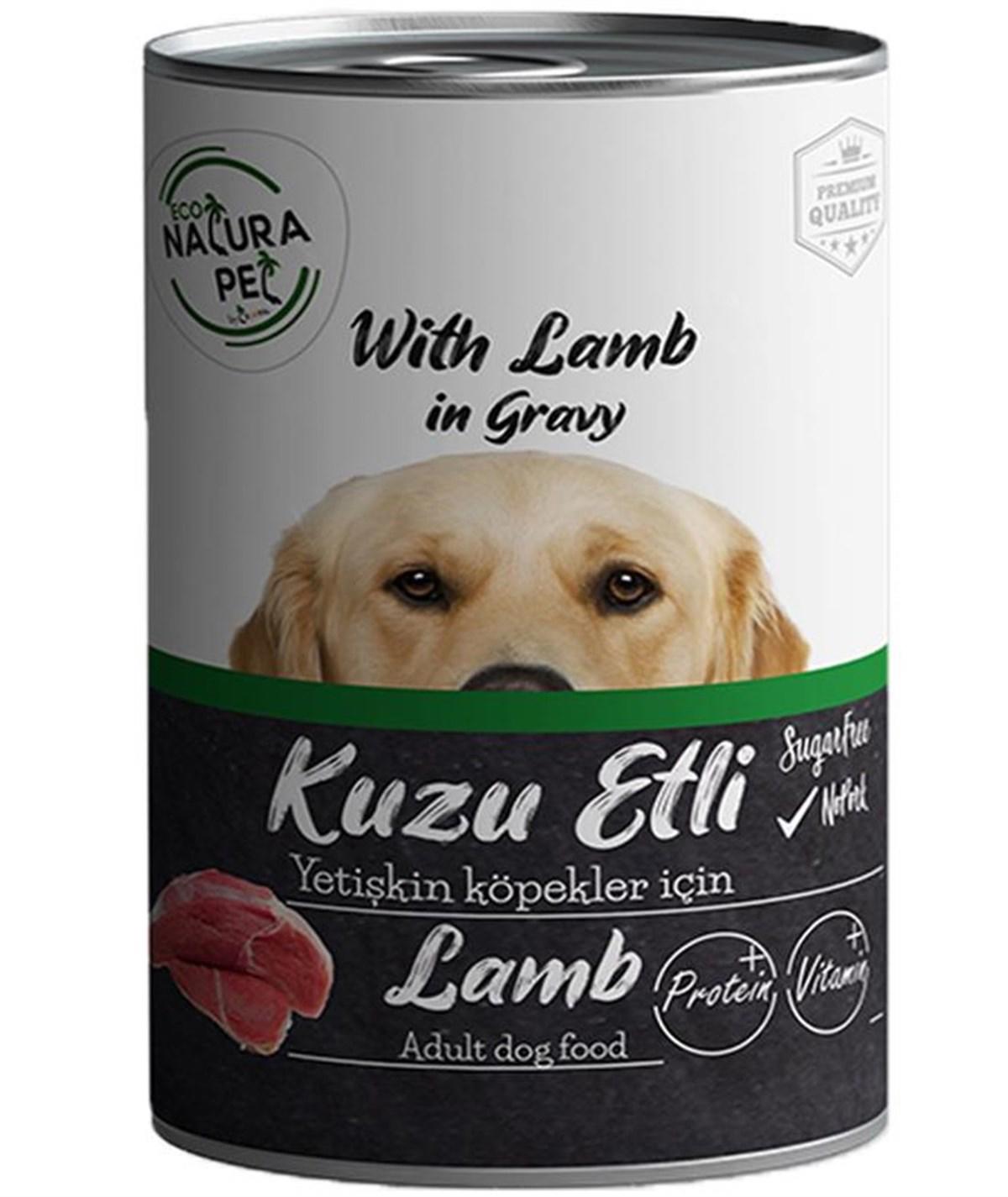 Natura Pet Kuzu Etli Yetişkin Yaş Köpek Maması 400 gr Tekli