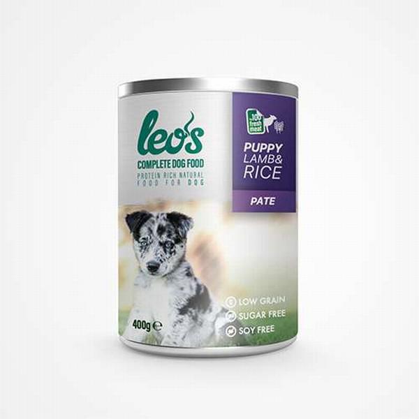 Leo'S Pate Kuzu Etli ve Pirinçli Ezme Yavru Yaş Köpek Maması 400 gr 6'lı