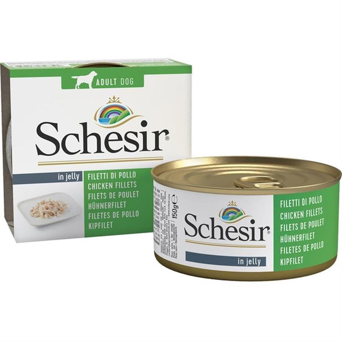 Schesir In Jelly Tavuklu Yetişkin Yaş Köpek Maması 150 gr 6'lı