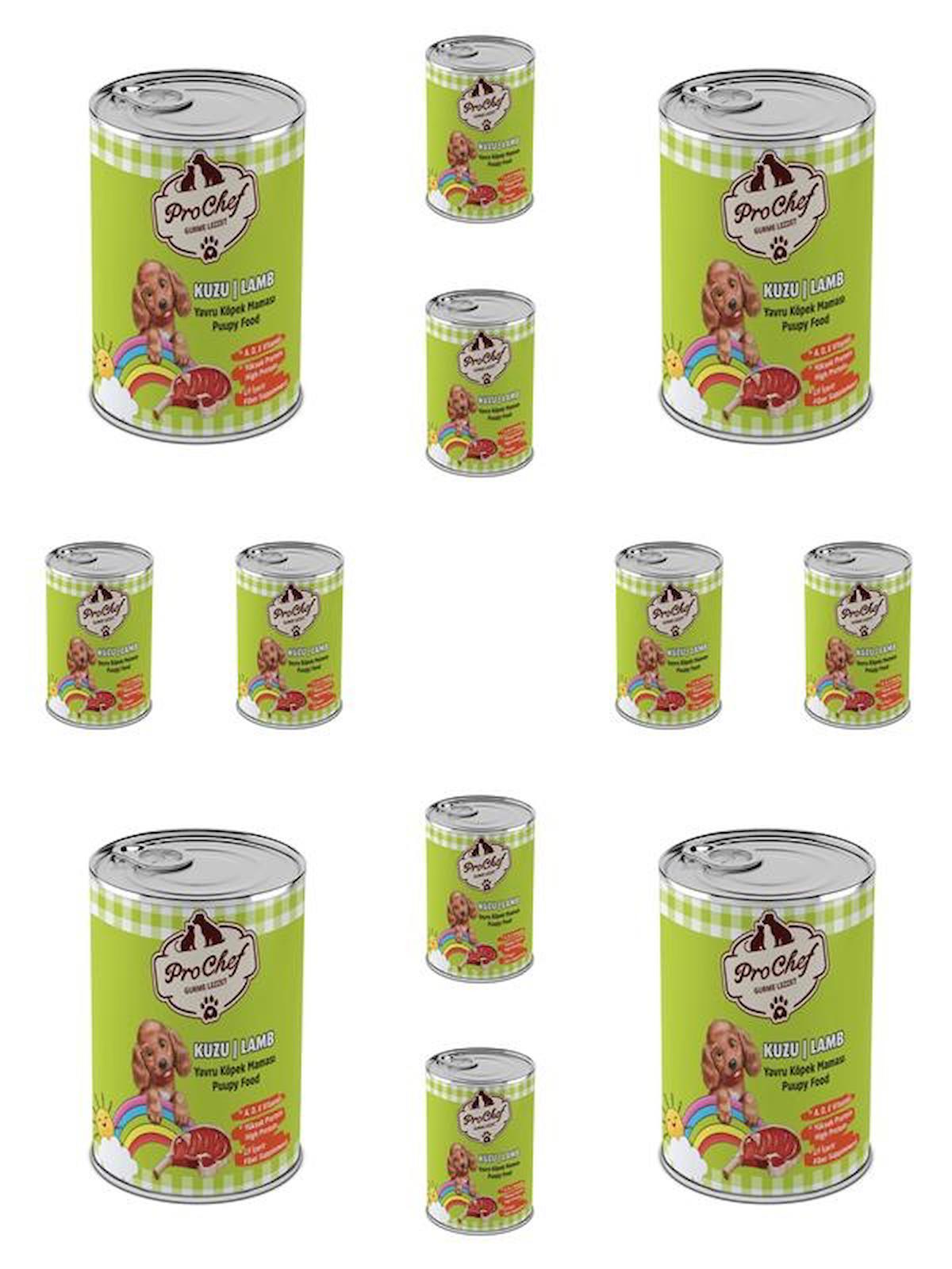Prochef Kuzu Etli Yavru Yaş Köpek Maması 415 gr 12'li