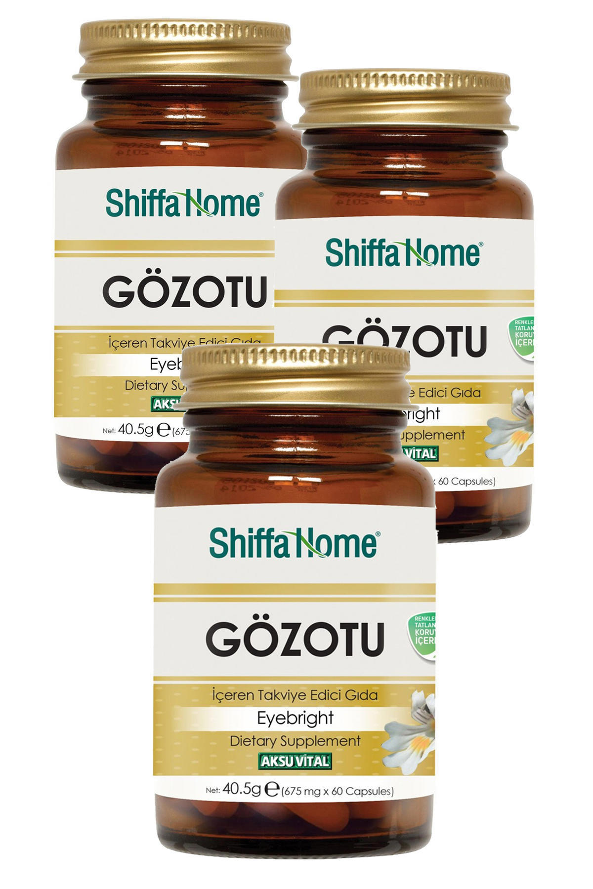 Shiffa Home Gözotu Kapsül Aromasız Yetişkin Bitkisel Besin Desteği 3x60 Kapsül