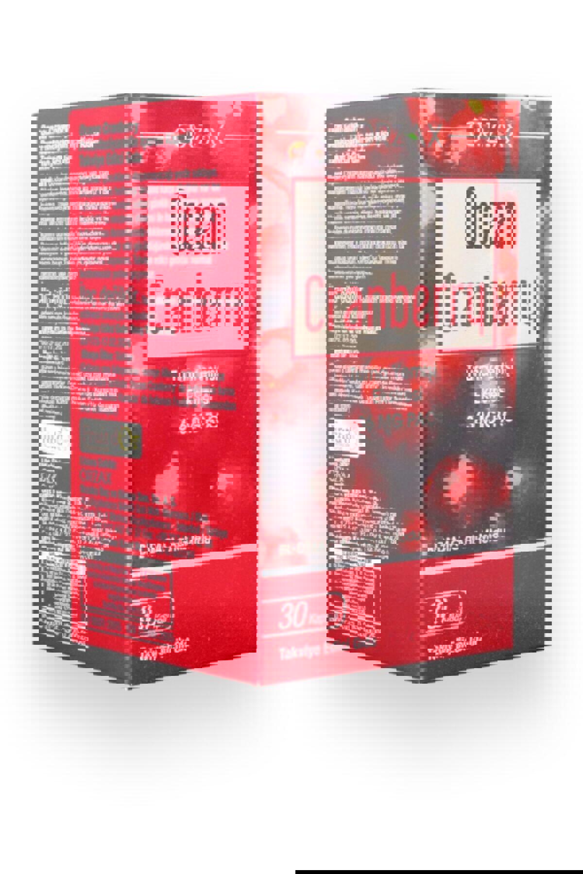 Ocean Cranberry Aromasız Yetişkin Bitkisel Besin Desteği 30 Tablet