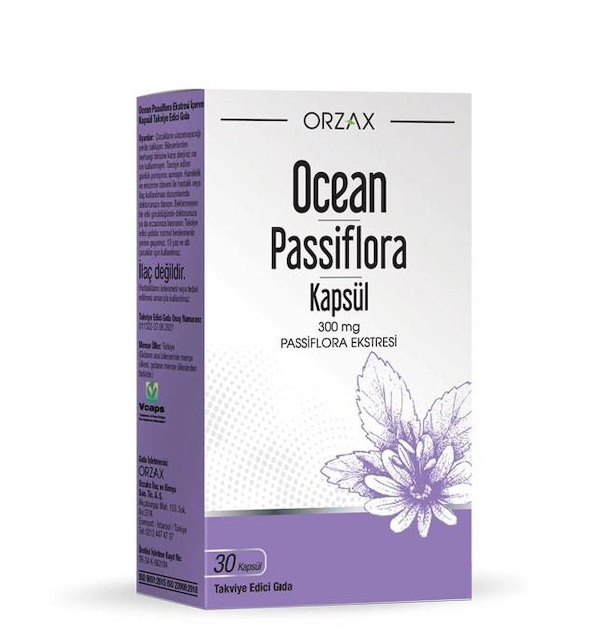 Ocean Passiflora Yetişkin Bitkisel Besin Desteği 30 Tablet