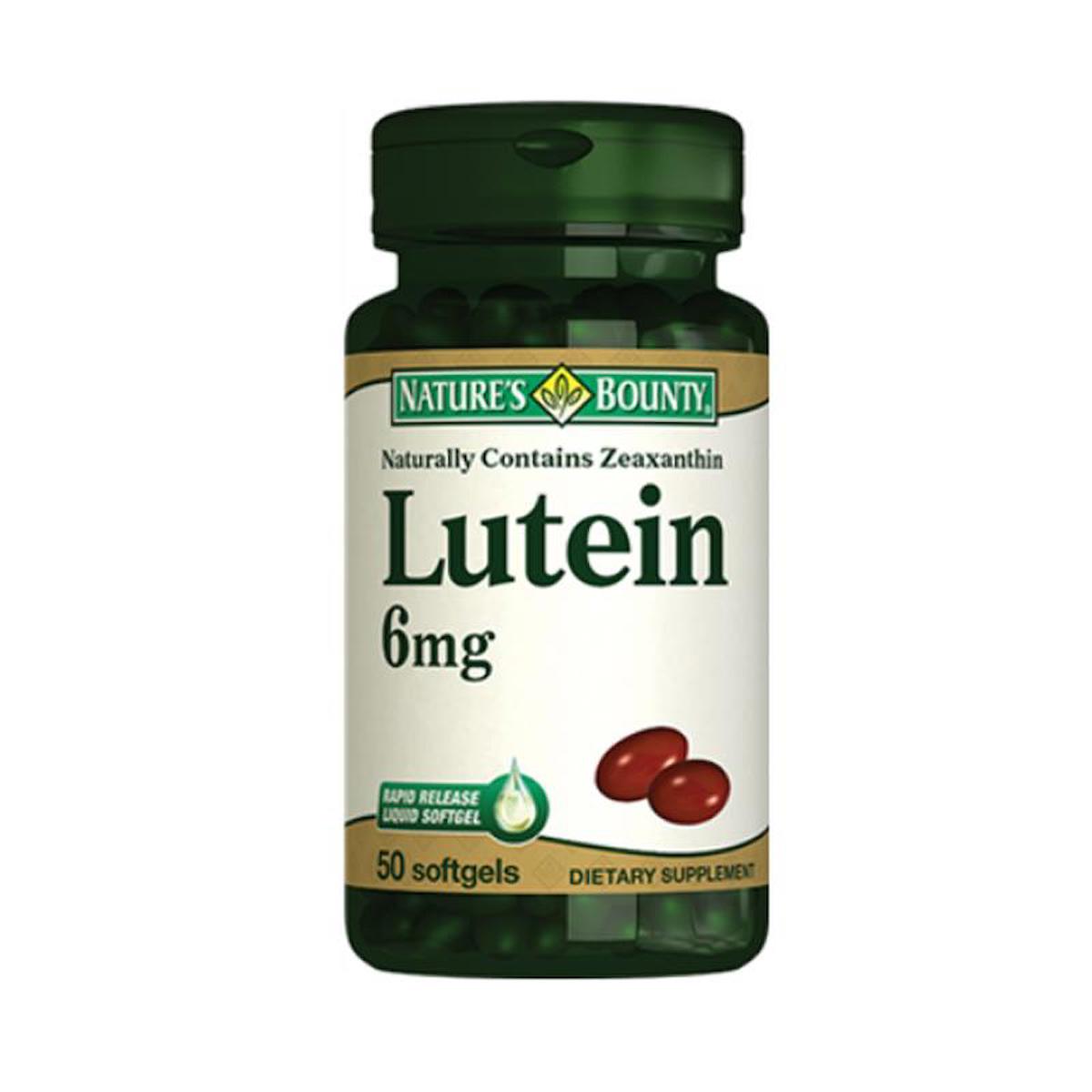 Natures Bounty Lutein Sade Yetişkin Bitkisel Besin Desteği 50 Kapsül