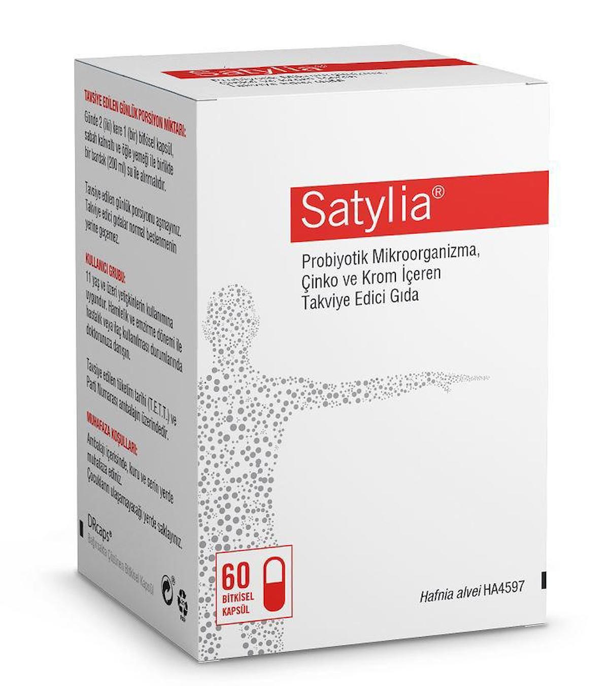 Satylia Pro-Postbiyotik Aromasız Yetişkin Bitkisel Besin Desteği 60 Kapsül