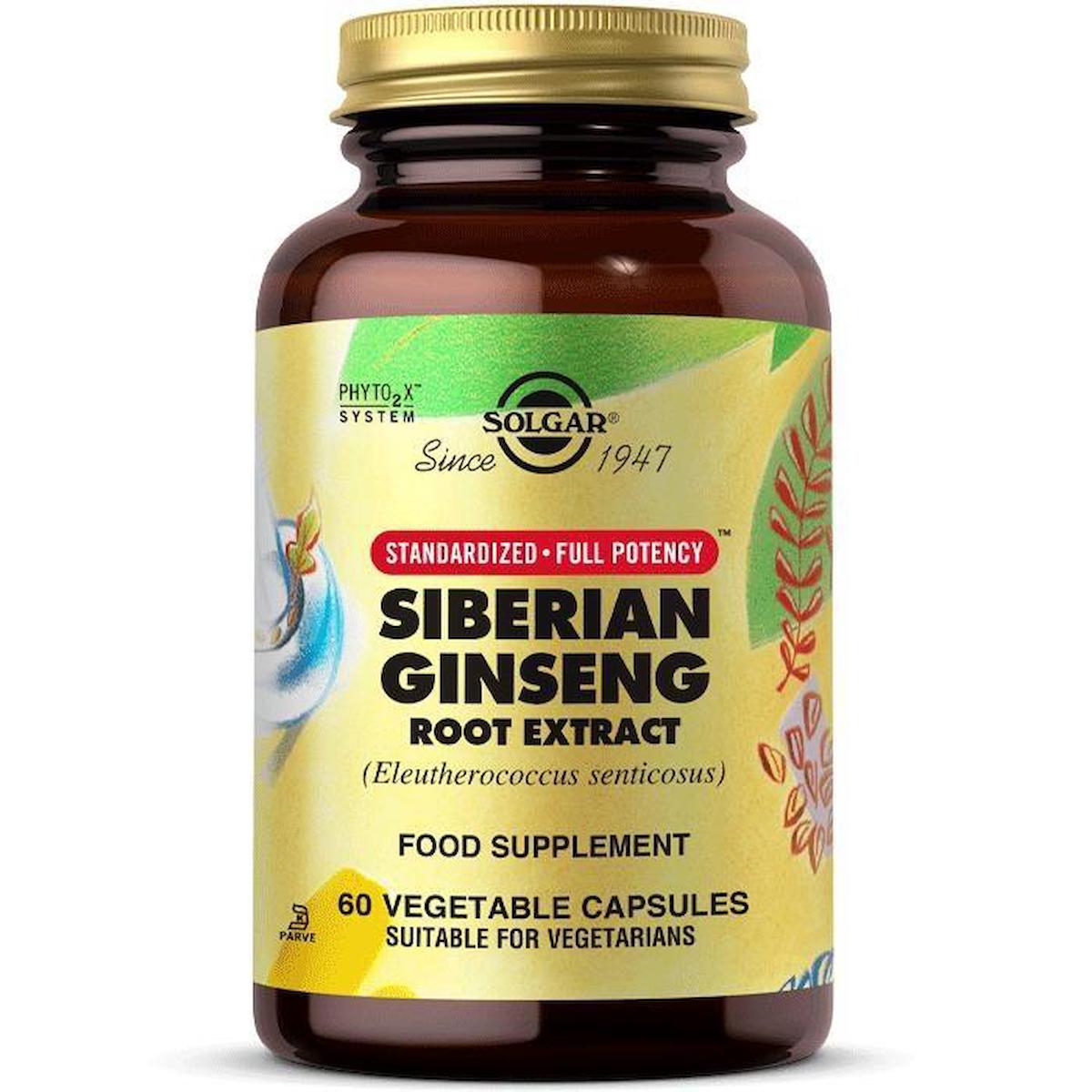 Solgar Ginseng Aromasız Yetişkin Bitkisel Besin Desteği 60 Kapsül