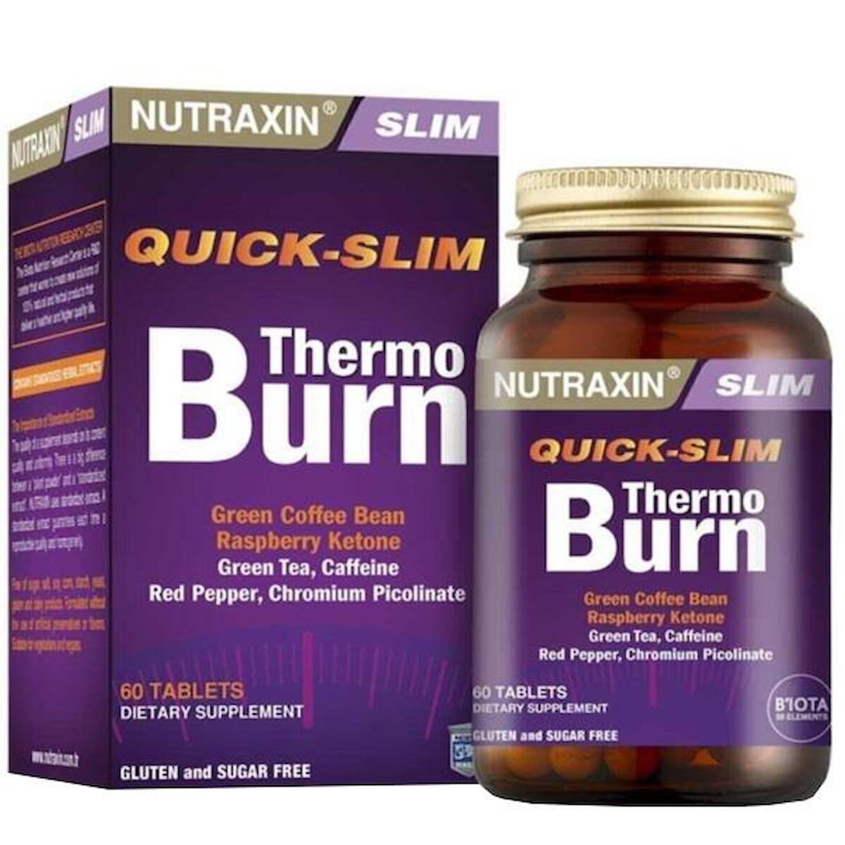Nutraxin Quick Slim Thermo Aromasız Yetişkin Bitkisel Besin Desteği 60 Tablet