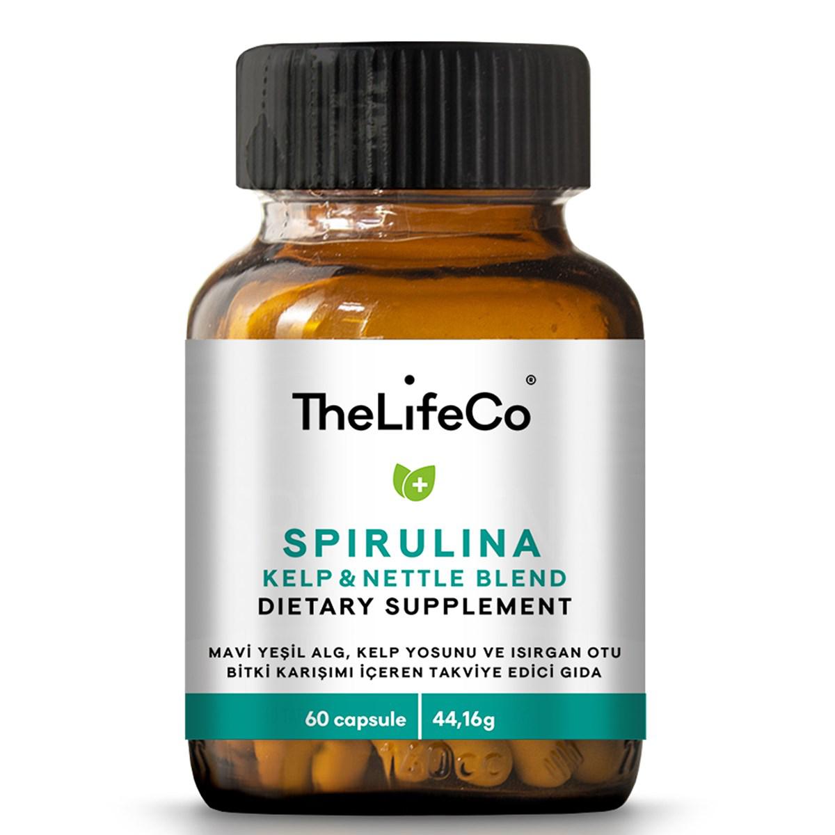 Thelifeco Spirulina Sade Yetişkin Bitkisel Besin Desteği 60 Tablet
