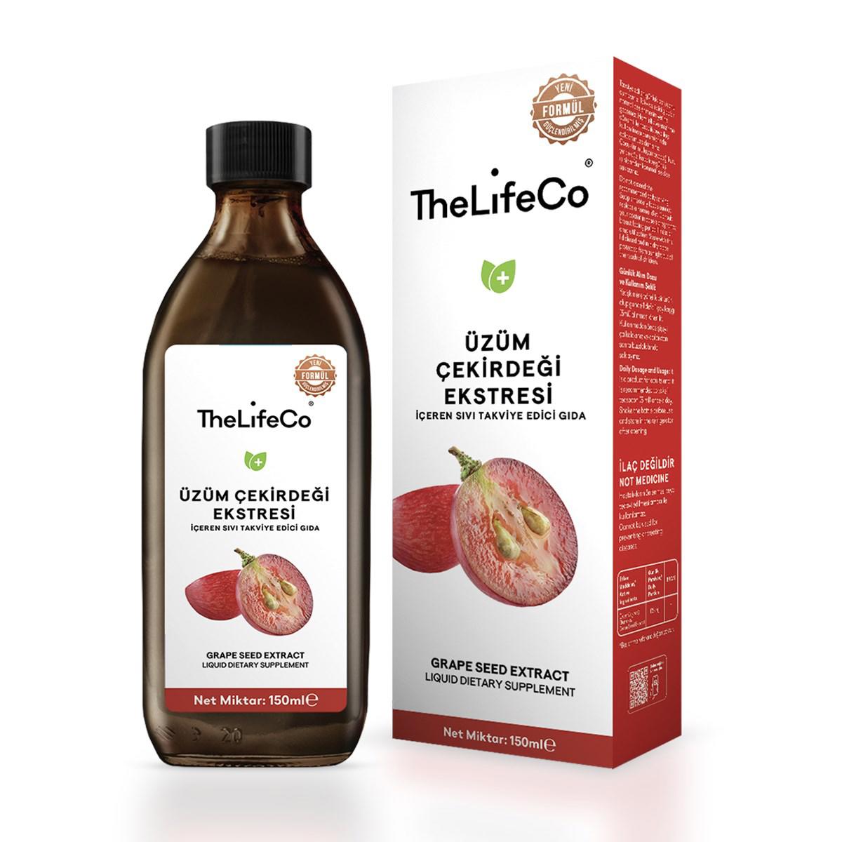 Thelifeco Üzüm Çekirdeği Ekstresi Aromasız Yetişkin Bitkisel Besin Desteği 150 ml