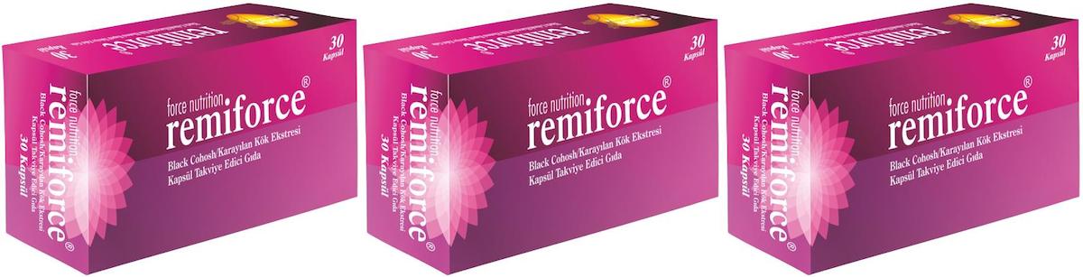 Force Nutrition Remiforce Aromasız Yetişkin Bitkisel Besin Desteği 3x30 Kapsül