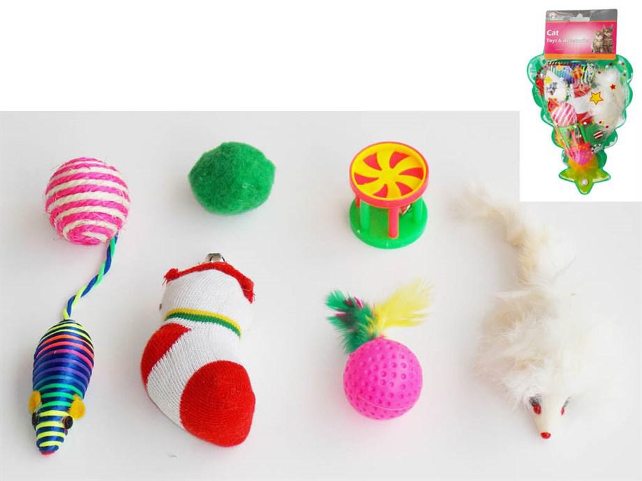 Eastland Peluş Tüylü Isırma Yavru-Yetişkin Top-Fare Kedi Oyuncağı