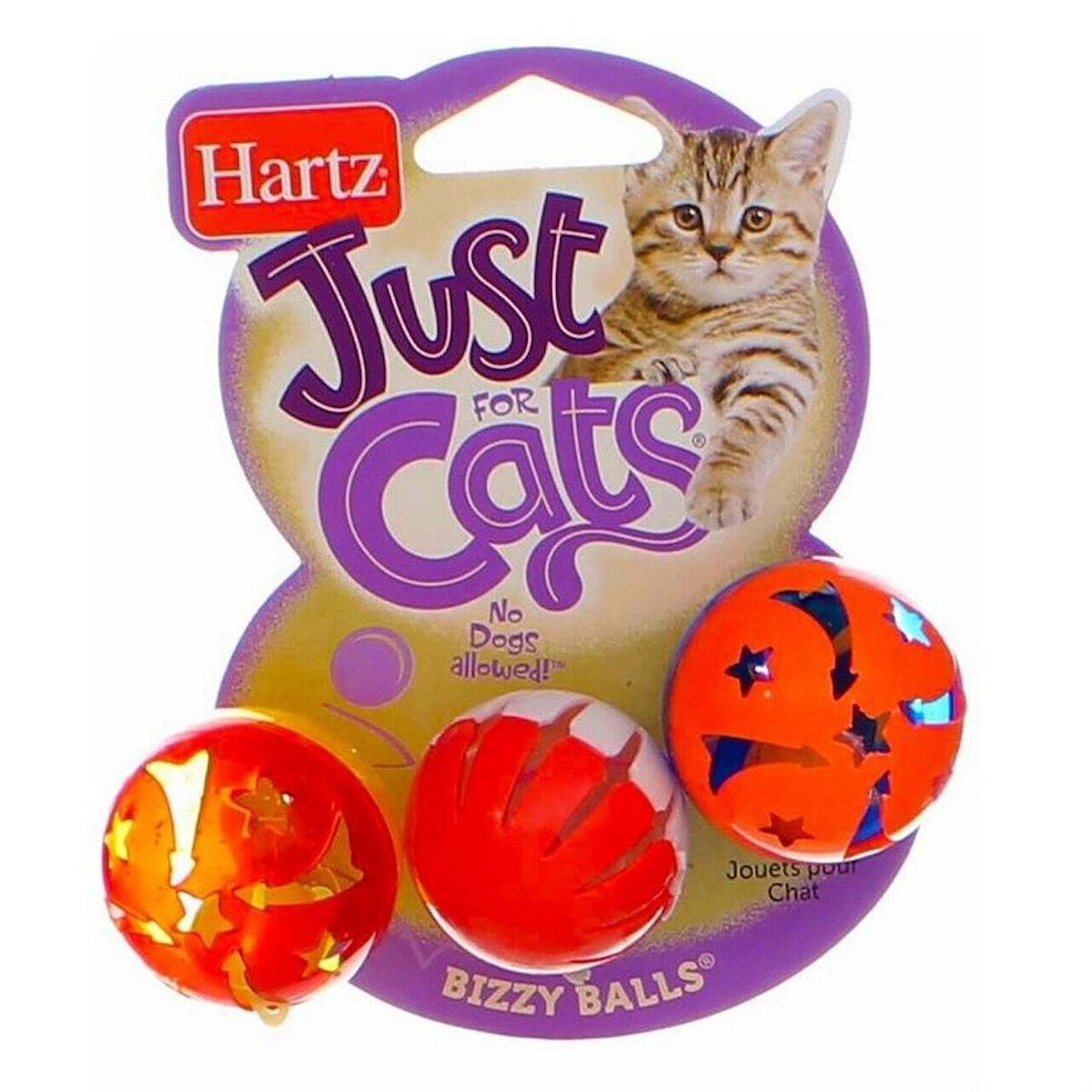 Hartz Bizzy Balls Hareketli Sesli Isırma Yavru-Yetişkin Top Kedi Oyuncağı