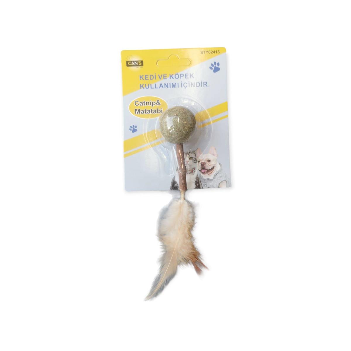 Cans Hareketli Kedi Otlu Tüylü Isırma Yavru-Yetişkin Top Kedi Oyuncağı