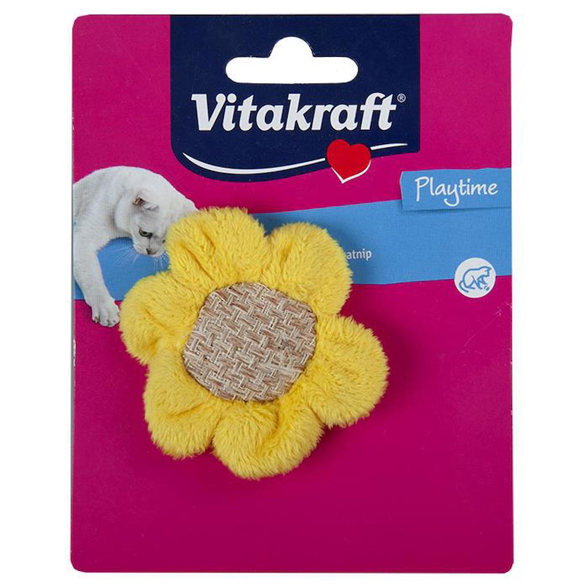 Vitakraft Kedi Otlu Peluş Isırma Yavru-Yetişkin Ayçiçeği Kedi Oyuncağı