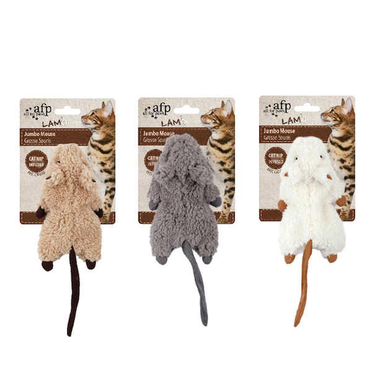 Afp Lambswool Kedi Otlu Peluş Isırma Yavru-Yetişkin Fare Kedi Oyuncağı